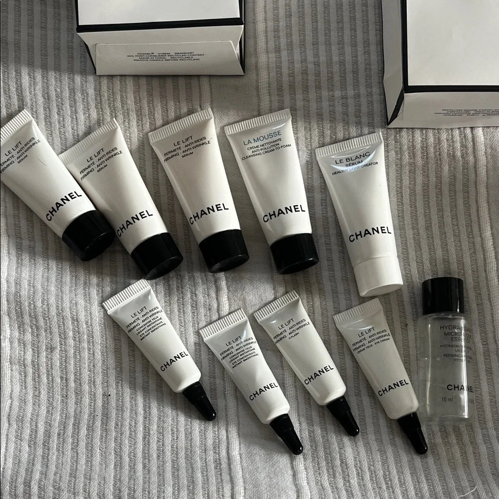 CHANEL Skincare Collection with Black and White Accents